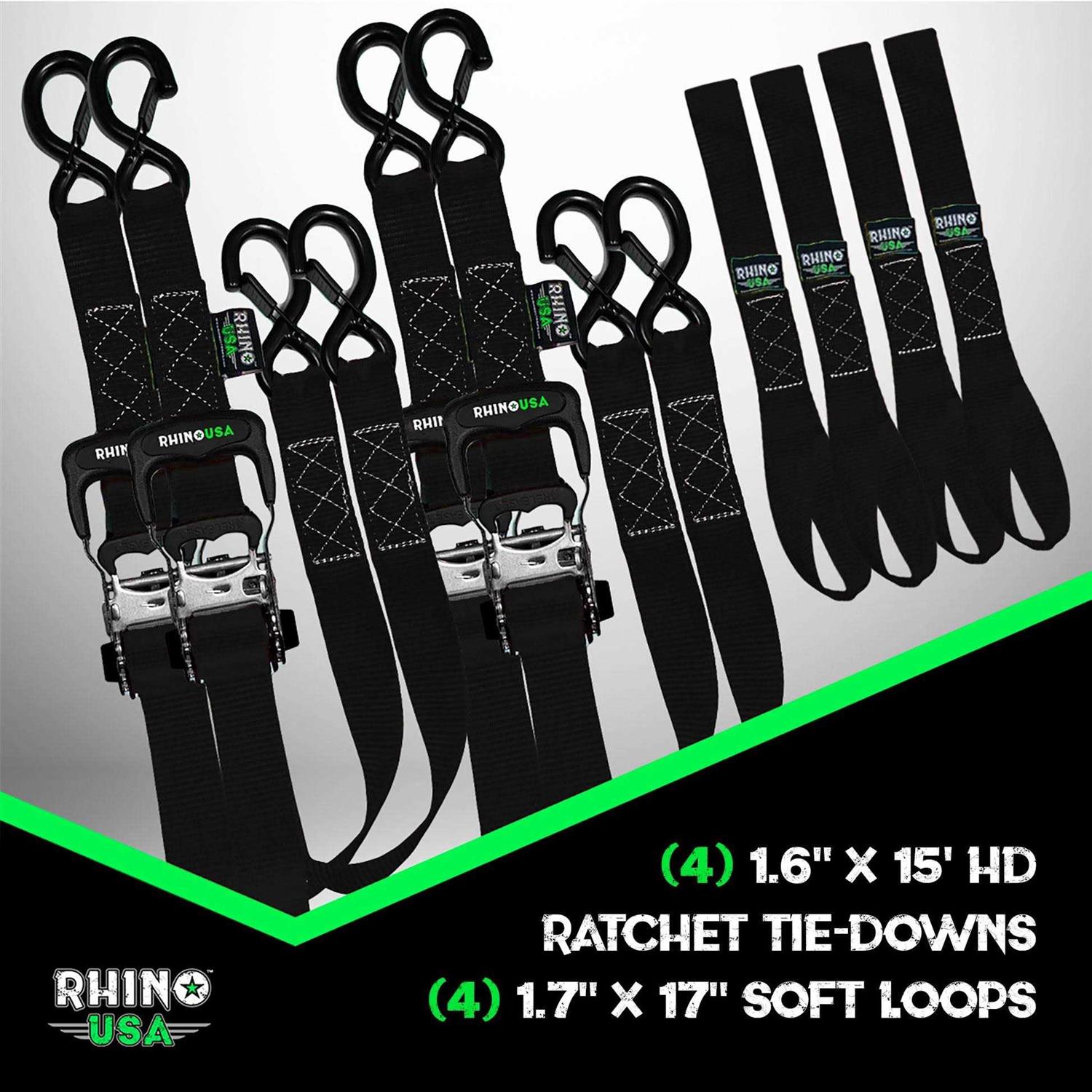 Rhino USA HD Ratchet Tie Down Set - Image 3