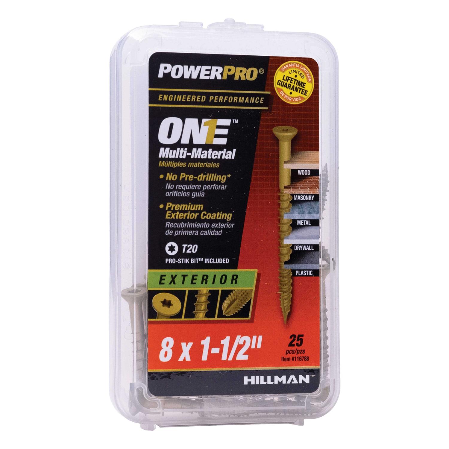 Power Pro One Interior Flat-Head Multi-Material Screws 116788 - Image 3