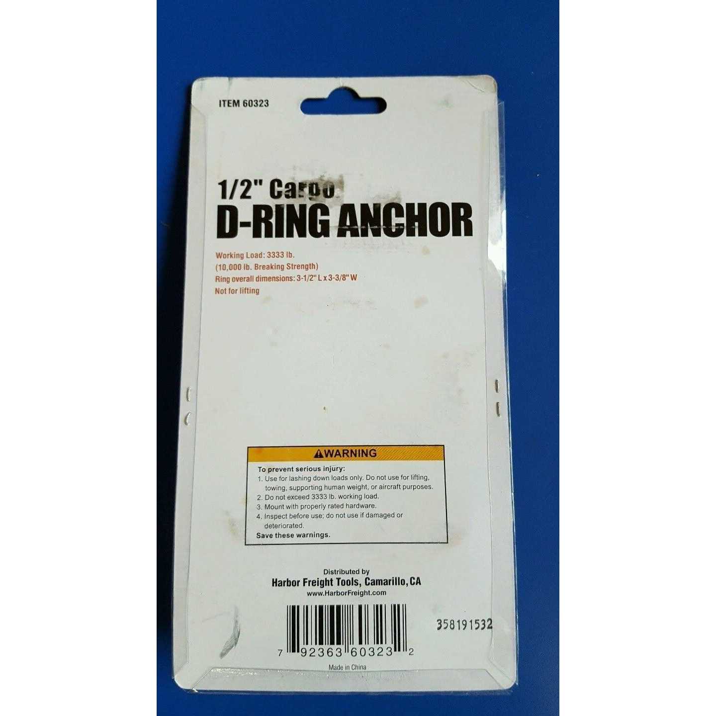 Haul-Master 1/2 in. Forged Cargo D-Ring Anchor - Image 4