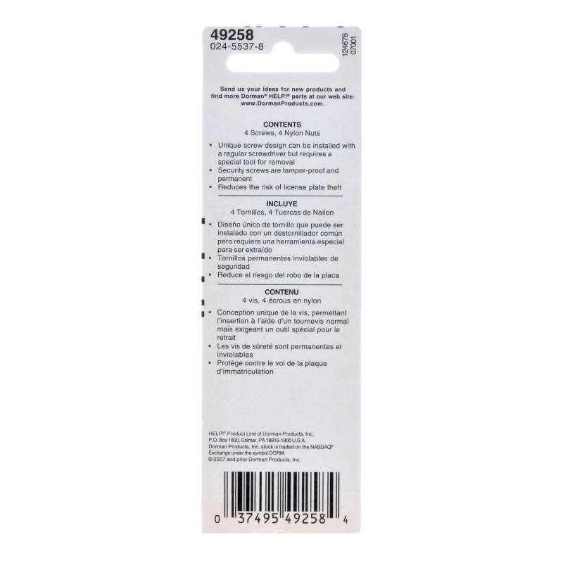 Dorman 49258 License Plate Screw Kit - Image 5