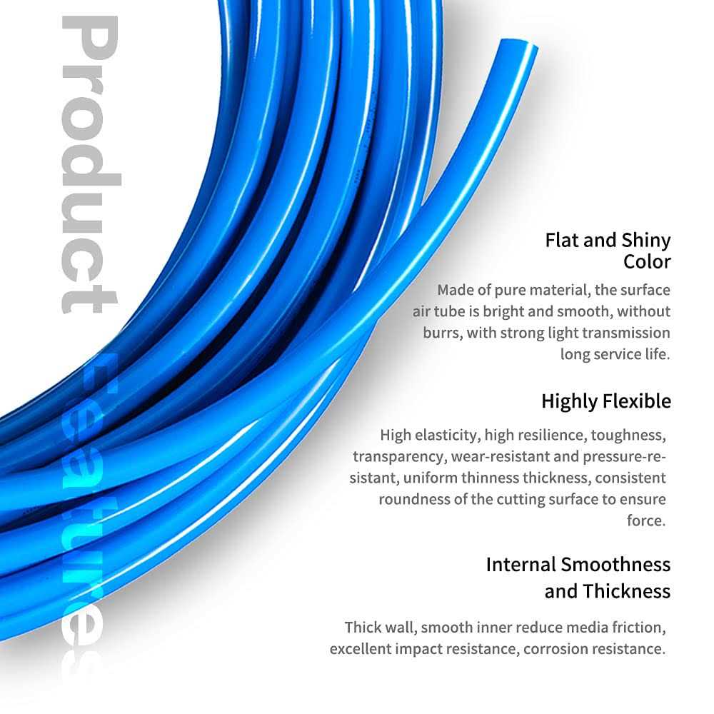 CGELE Pneumatic Tubing PU Air hose Pipe Tube or 4mm OD ID 39.4ft/12 Meter for Air Line or Fluid Transfer - Image 3