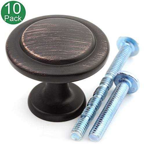 KOOFIZO Stepped Round Cabinet Knob Oil Rubbed Bronze Pull Handle - Image 2