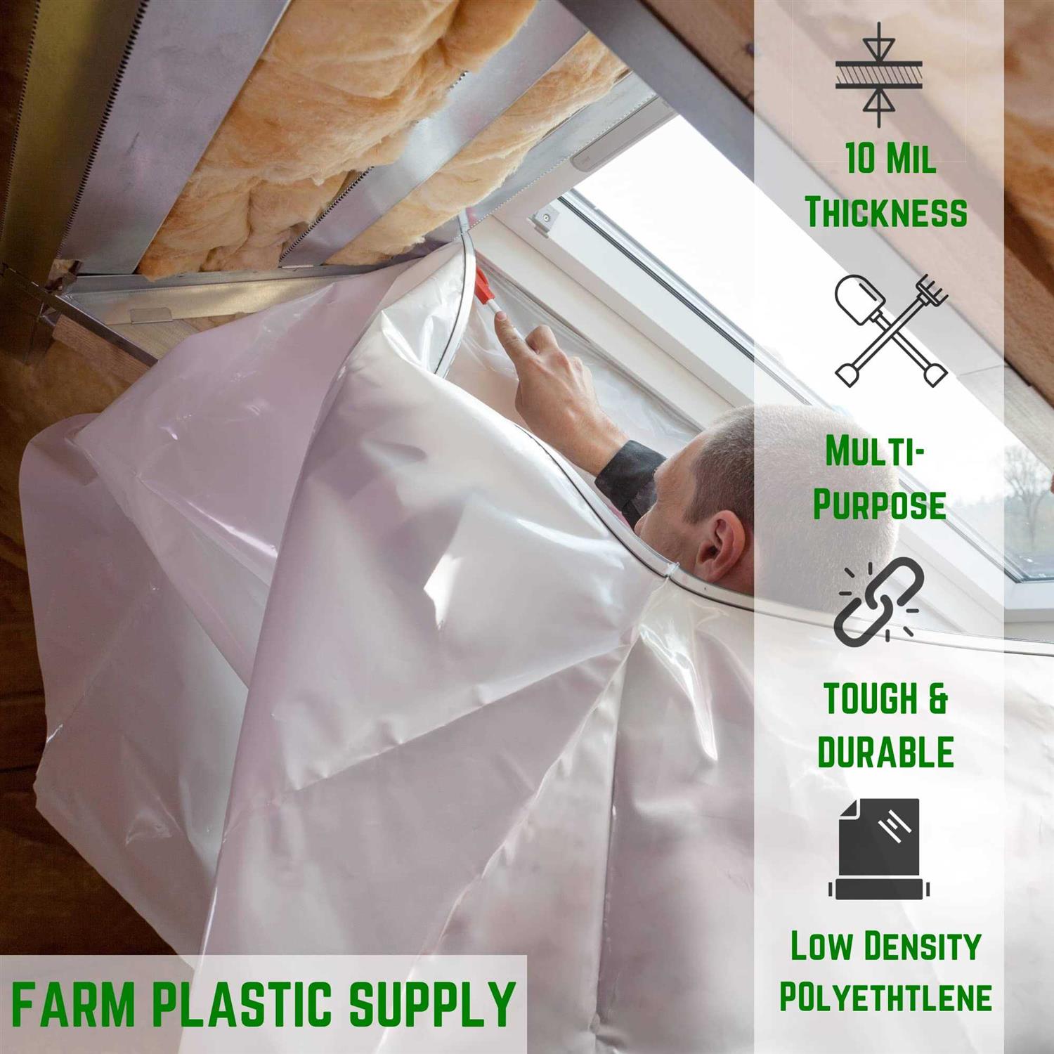Farm Plastic Supply Clear Plastic Sheeting mil Thick Plastic Sheeting - Image 4