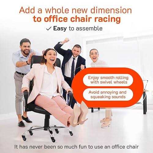 Clever Productions Office Chair Wheels 95% Universal Fit Caster Wheels - Image 3