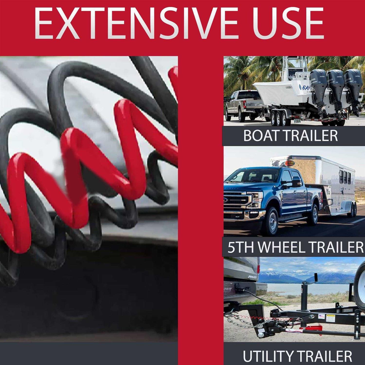 Performore Breakaway Trailer Cable Heavy Duty Steel Wire Coiled Safety Cables Strap for RV Towing Trailer - Image 5