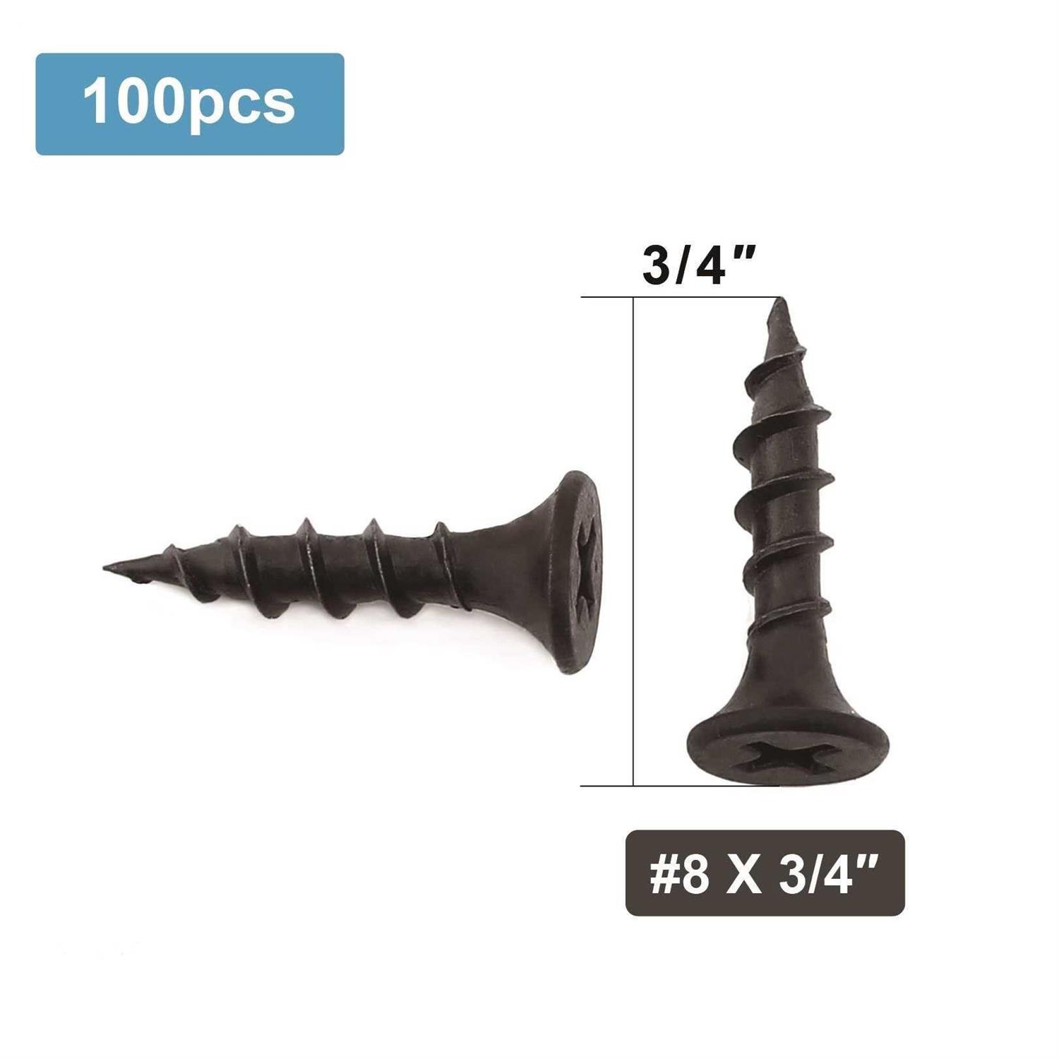 Wood Screw 50PCS Black Phosphate Coated Stainless Flat Truss Head Fast Self Tapping Drywall Screws by SG TZH - Image 5