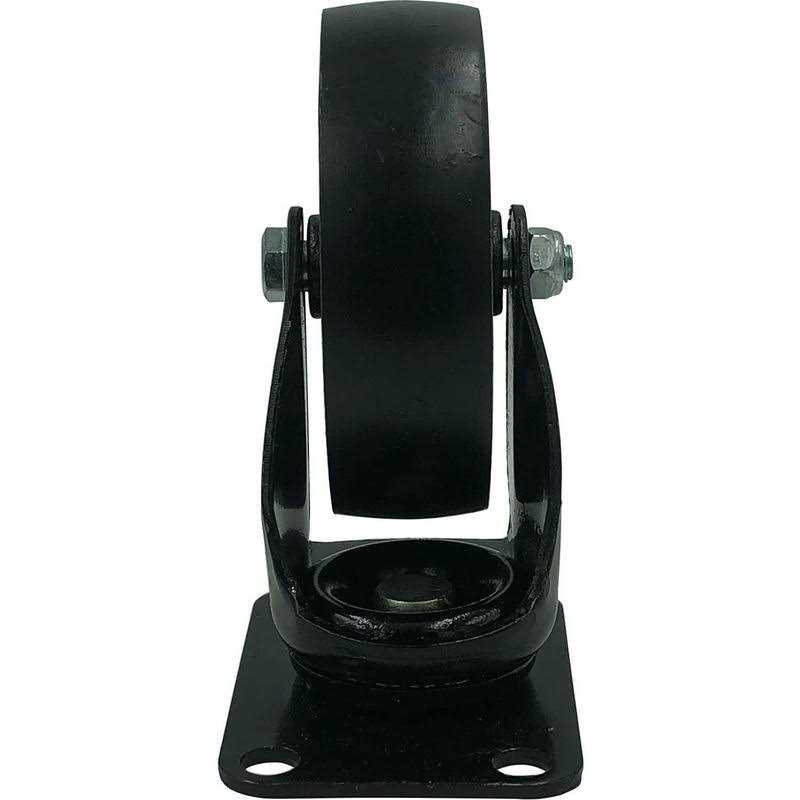 Factorduty 4 All Black Metal Swivel Plate Caster Wheels Heavy Duty High-Gauge Steel - Image 4