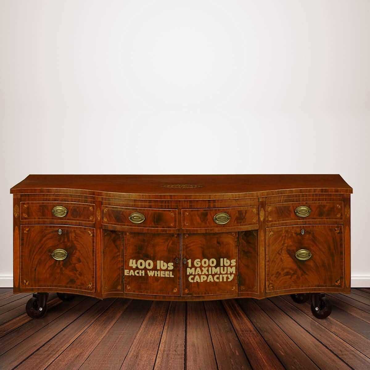 Factorduty 4 All Black Metal Swivel Plate Caster Wheels Heavy Duty High-Gauge Steel - Image 5