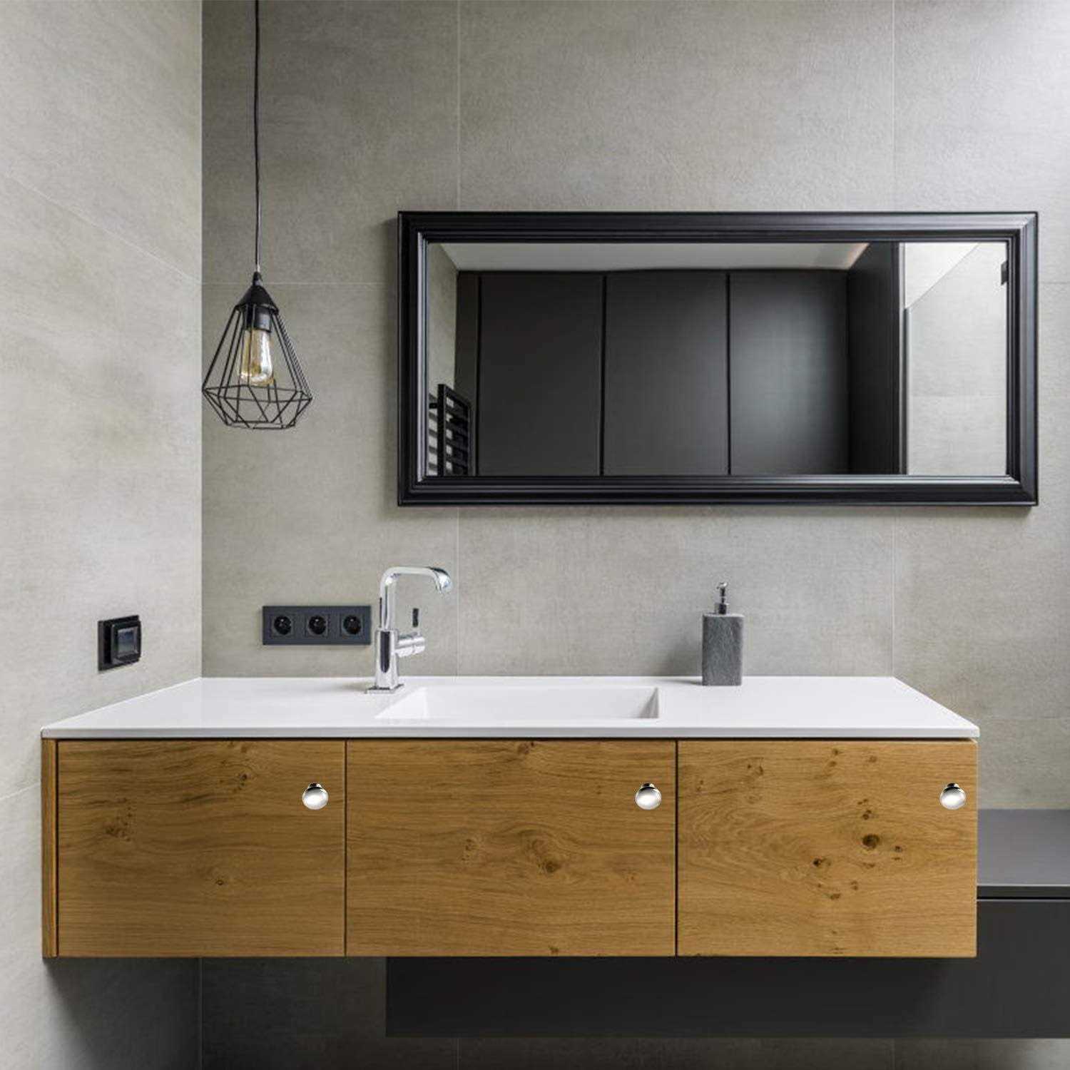 POZEAN 30 Pack Cabinet Knobs Brushed Nickel Silver with Screws for Dresser Drawer Cabinet Cupboard - Image 5