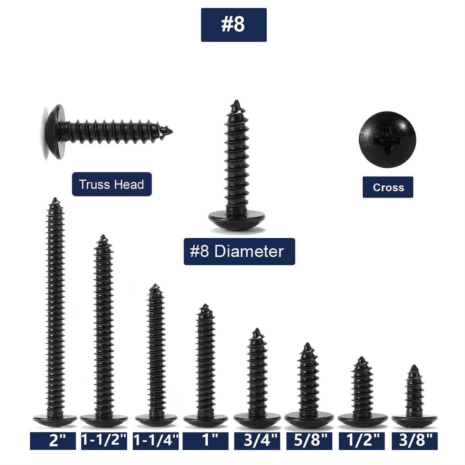 SG TZH Wood Screw 100pcs Truss Head Phillips 18-8 Stainless Steel Fast Self Tapping Screws - Image 3