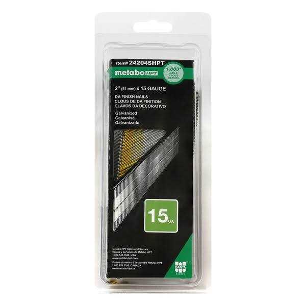 Metabo HPT 2 in. 15 Gauge Angled Strip Finish Nails Smooth Shank 24204SHPT - Image 2