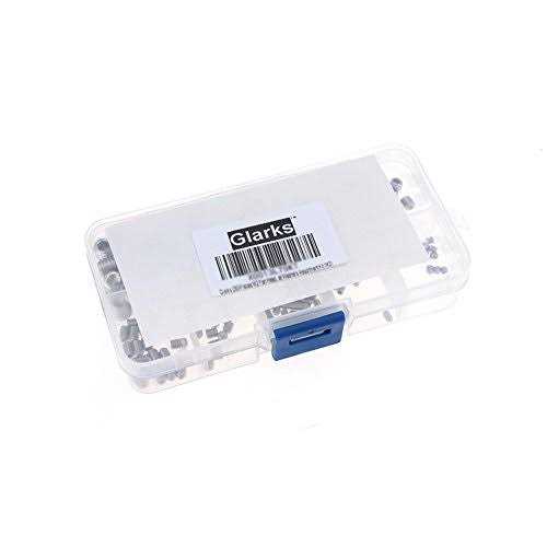 Glarks 200-Piece M3 4 5 6 8 Hex Allen Head Socket Set Screw Assortment Kit - Image 2