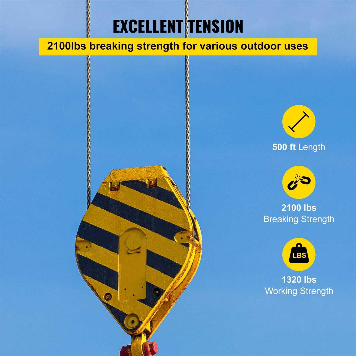 VEVOR Stainless Steel Cable Wire Rope - Image 4