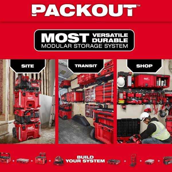 Milwaukee PACKOUT Shop Storage 7-Piece Kit with M12 Battery Rack - Image 3