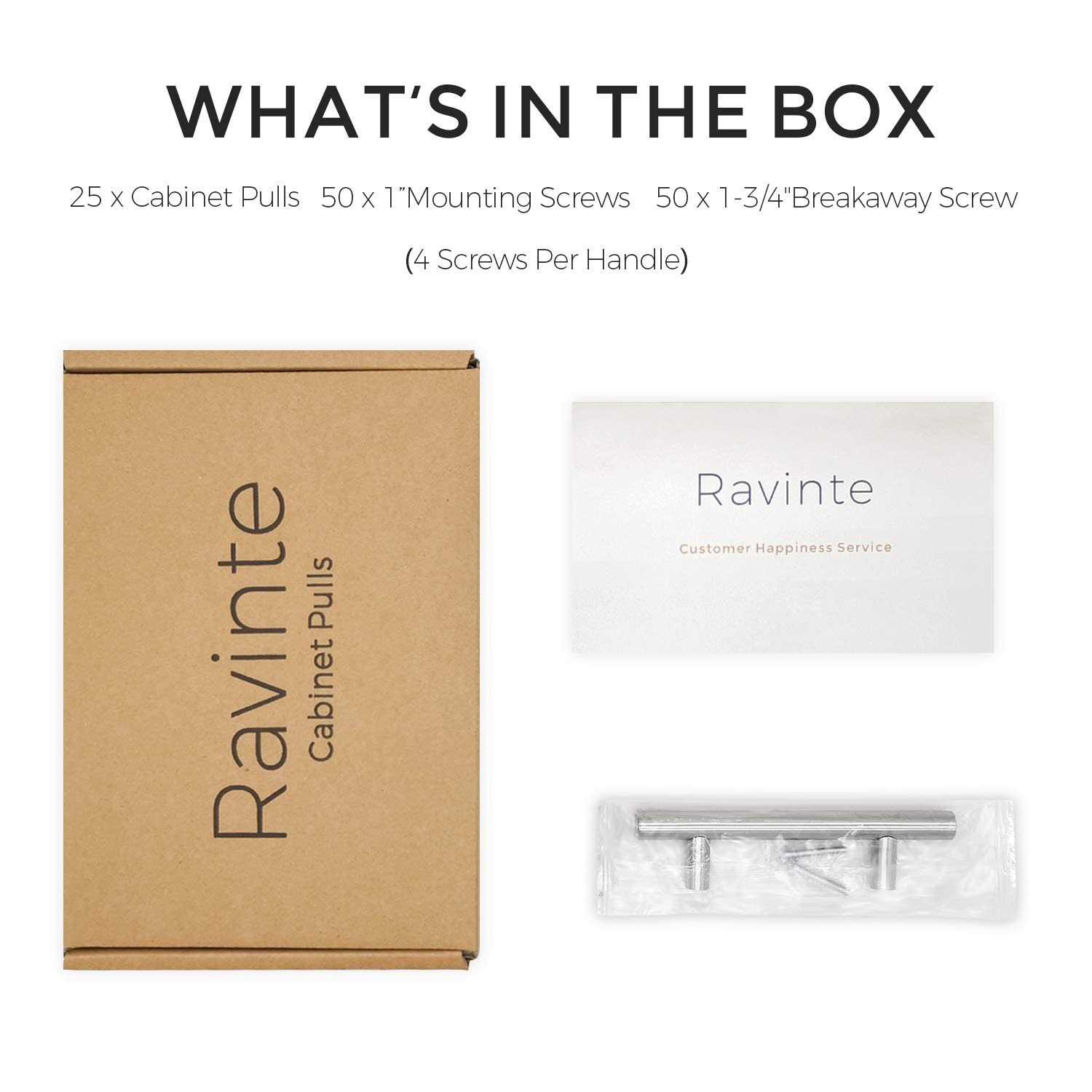 Ravinte 6 inch Cabinet Pulls Stainless Steel Kitchen Cupboard Handles Cabinet Handles - Image 3