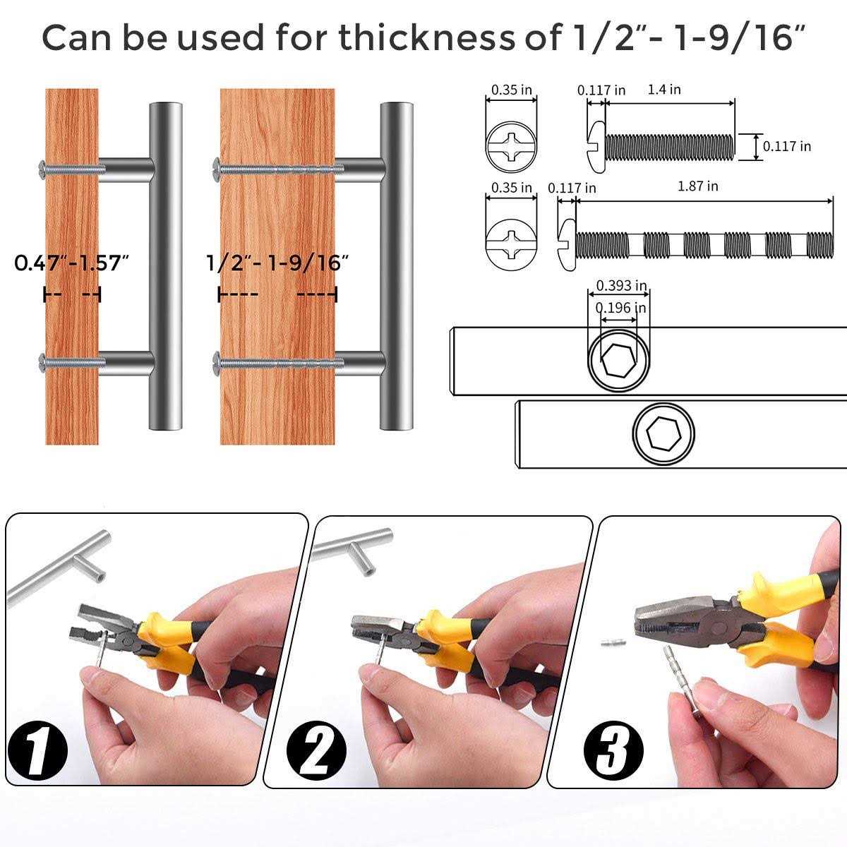 Ravinte 6 inch Cabinet Pulls Stainless Steel Kitchen Cupboard Handles Cabinet Handles - Image 4
