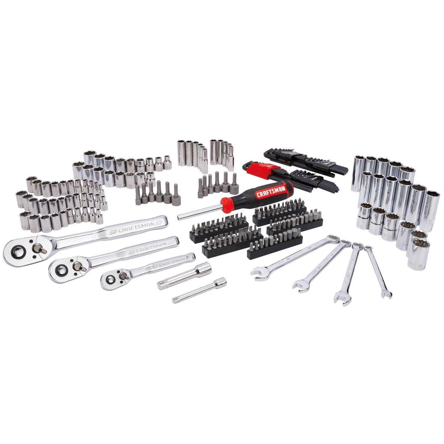 Craftsman Standard and Metric Combination Polished Chrome Mechanics Tool Set - Image 4