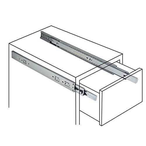 Gobrico Drawer Slides Hardware 100 lb. Hydraulic Soft Close Full Extension Ball Bearing Runners 3Folds - Image 4