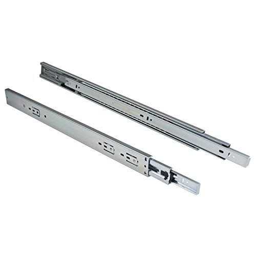 Gobrico Drawer Slides Hardware 100 lb. Hydraulic Soft Close Full Extension Ball Bearing Runners 3Folds - Image 5