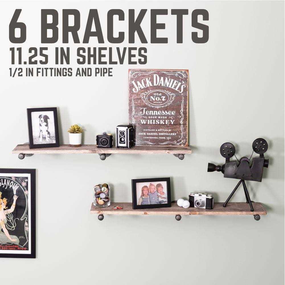 Pipe Decor 1/2 in x Shelf Bracket Kit - Image 4