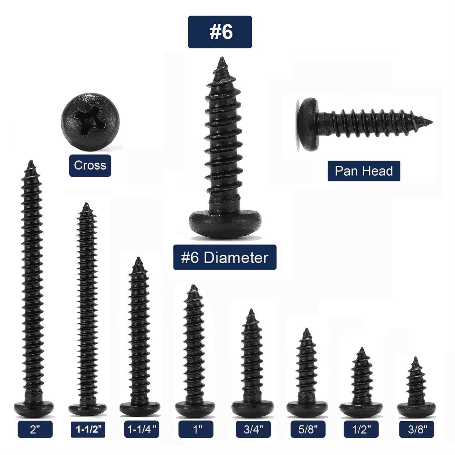 SG TZH Wood Screw 100pcs 18-8 Stainless Steel Screws Flat Head Phillips Fast Self Tapping Drywall Screws - Image 4