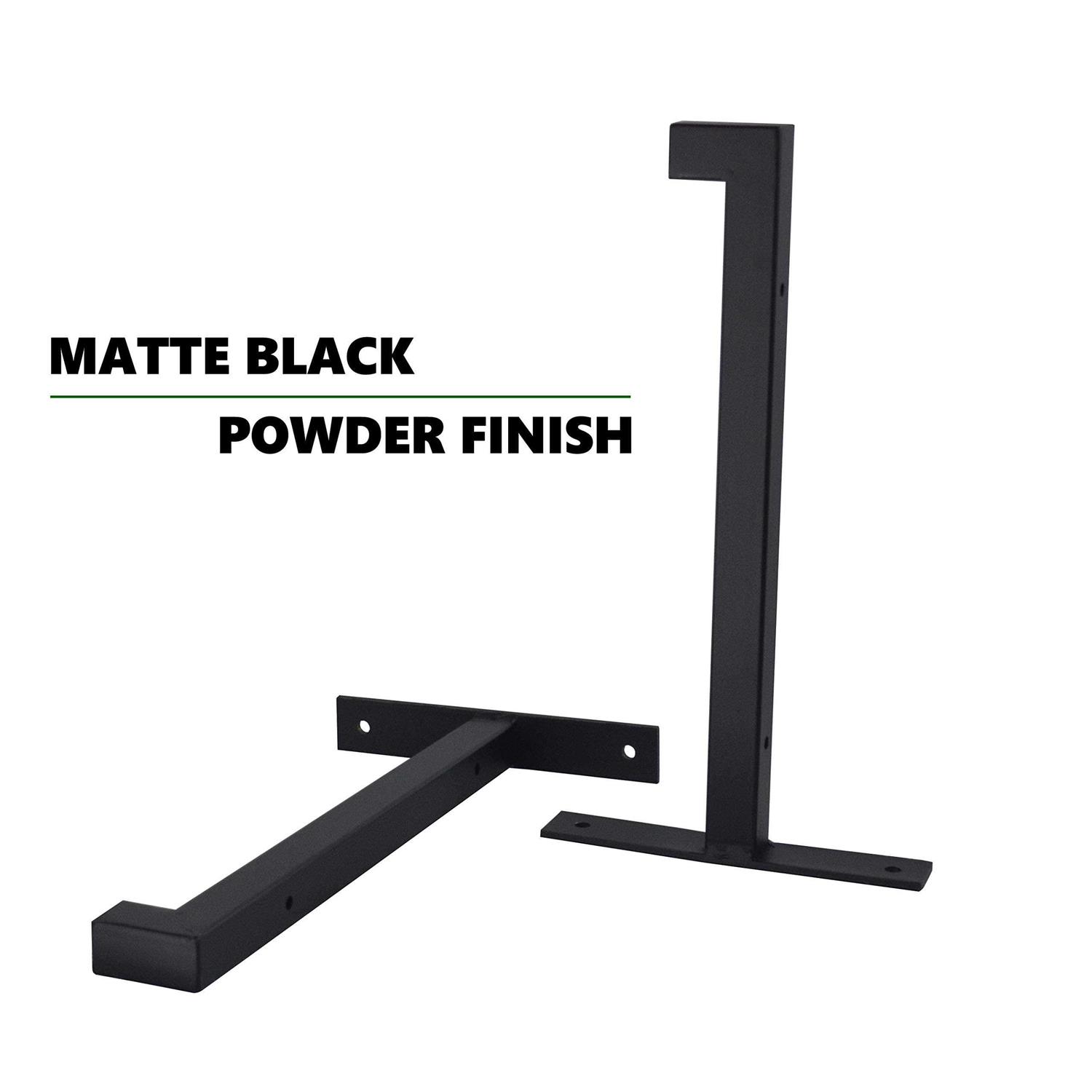 EZYDECOR 6 Pcs Heavy Duty Shelf Brackets Wall Mounted Industrial Metal Shelving Supports with Lip - Image 5