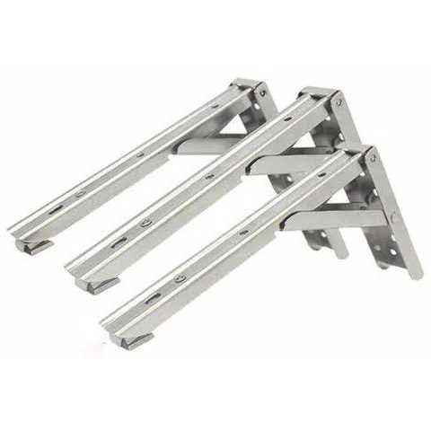 EZYDECOR 6 Pcs Heavy Duty Shelf Brackets Wall Mounted Industrial Metal Shelving Supports with Lip - Image 4