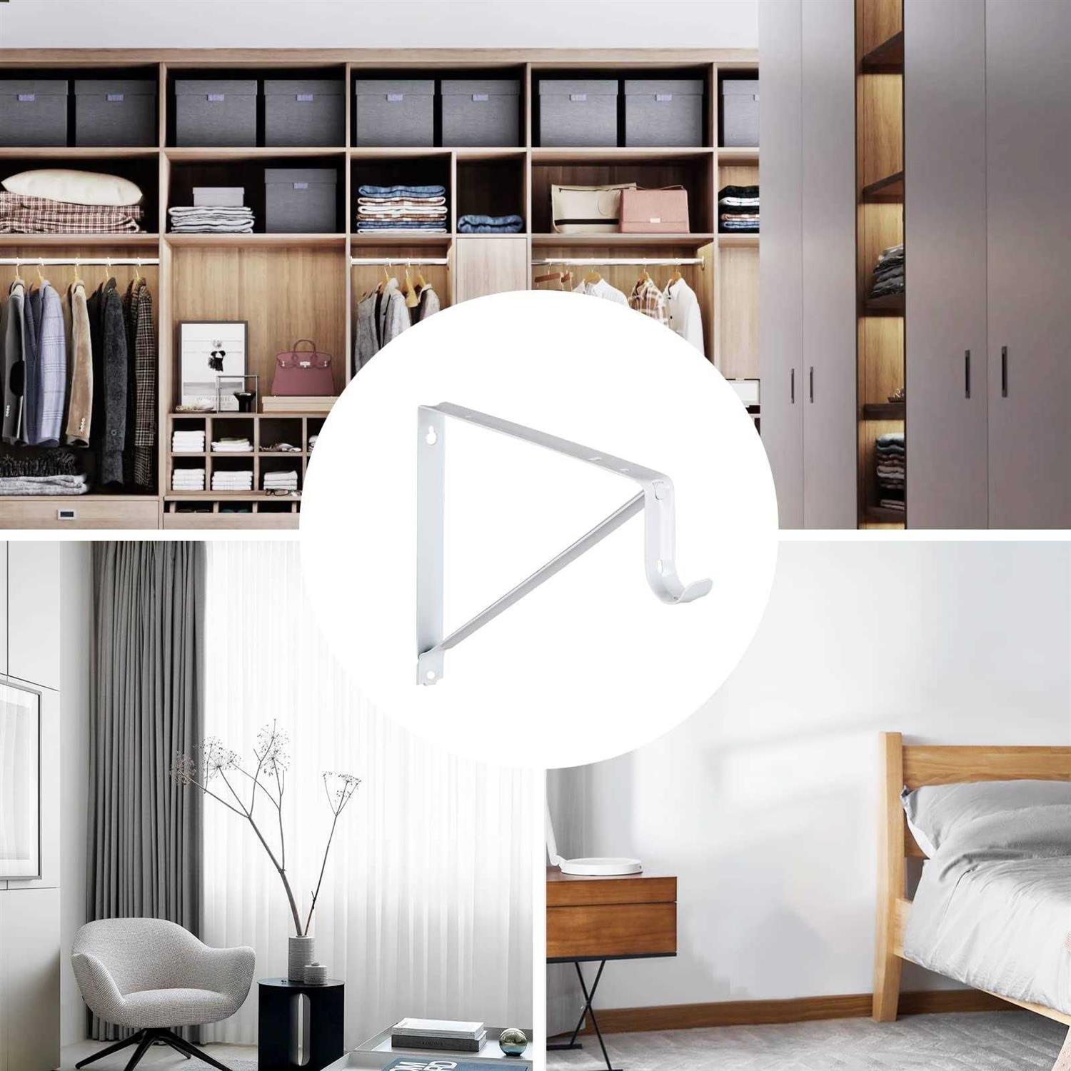 Home Master Hardware Heavy Duty Closet Shelf & Rod Brackets - Image 4