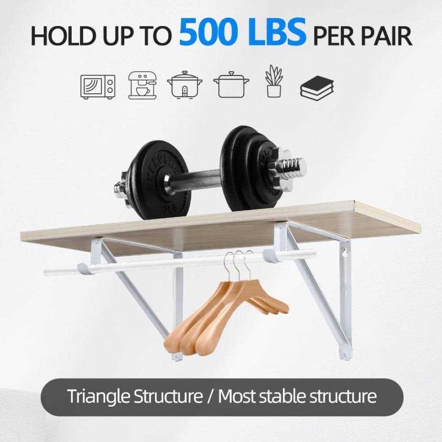 Home Master Hardware Heavy Duty Closet Shelf & Rod Brackets - Image 5