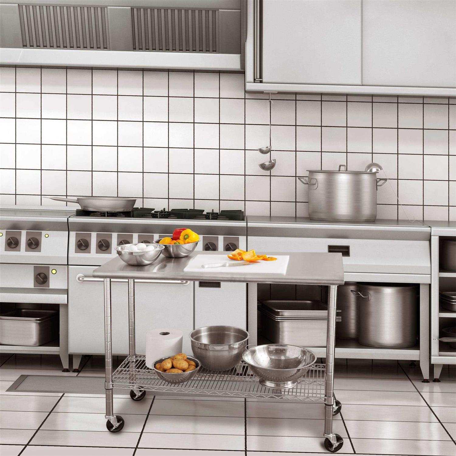 Seville Classics Stainless Steel Work Table - Image 4