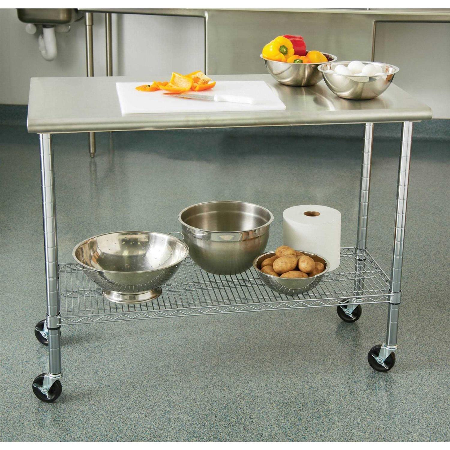 Seville Classics Stainless Steel Work Table - Image 5