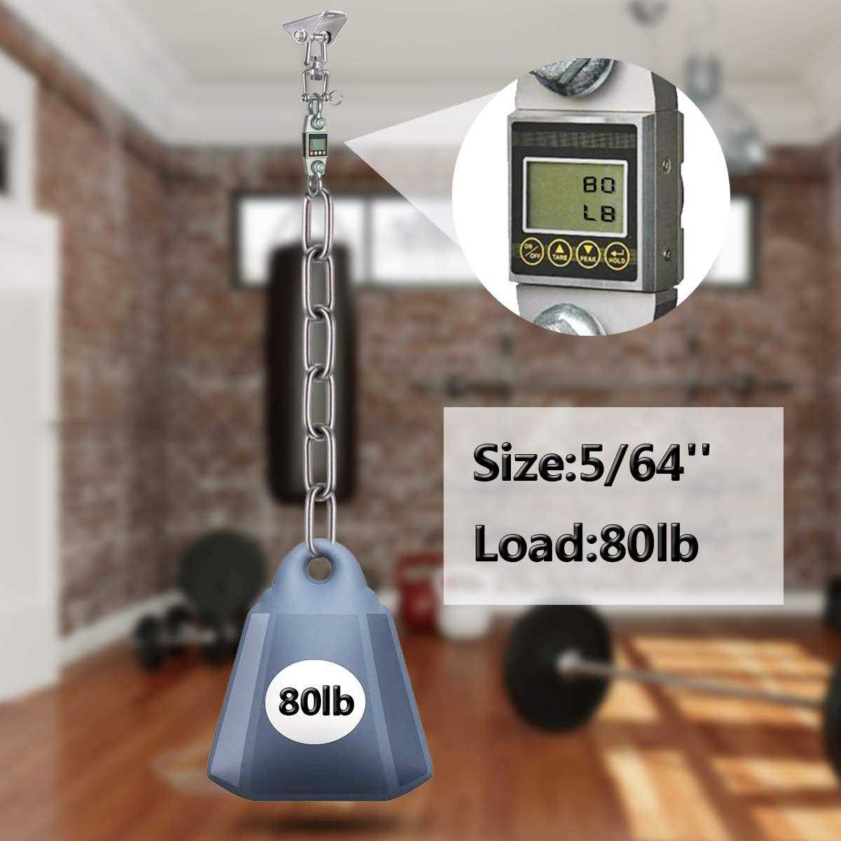 Ekunbuy Stainless Steel Link Chain 304 Stainless Steel Link Proof Coil Chain Heavy Duty Chains Hanging Safety Chain for Swing Plants Anti-Theft - Image 5