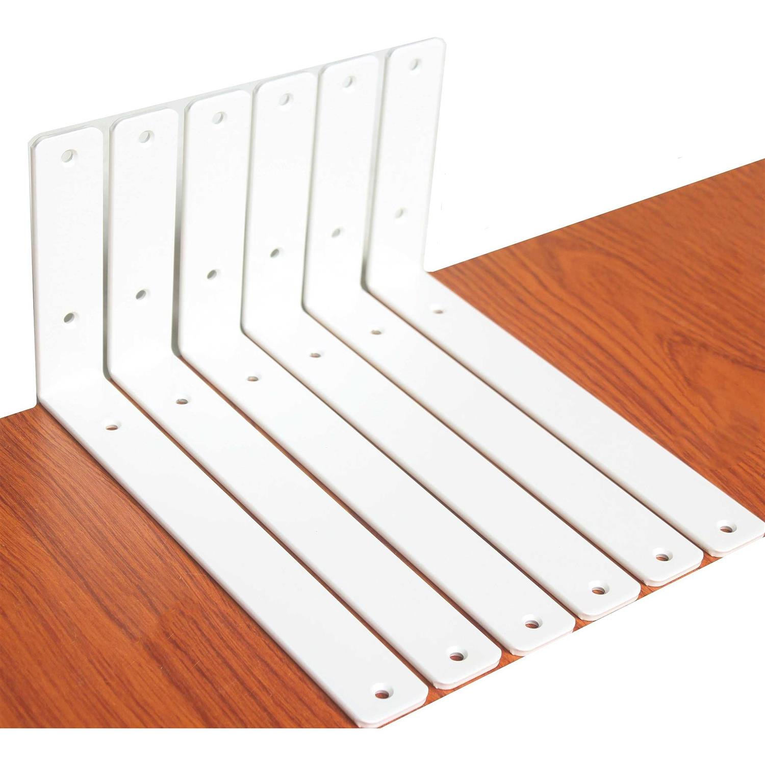 MHMYDZ H 6 x W 1.5 5mm Thick White Rustic Shelf Bracket