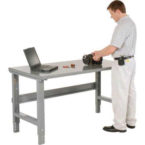 Global Industrial 36 Adjustable Height Workbench C-Channel Leg - Image 5