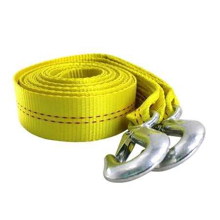Hfs 4.5 Ton 2 Inch X 30 Ft. Polyester Tow Strap Rope 2 Hooks 9000lb Towing Recovery