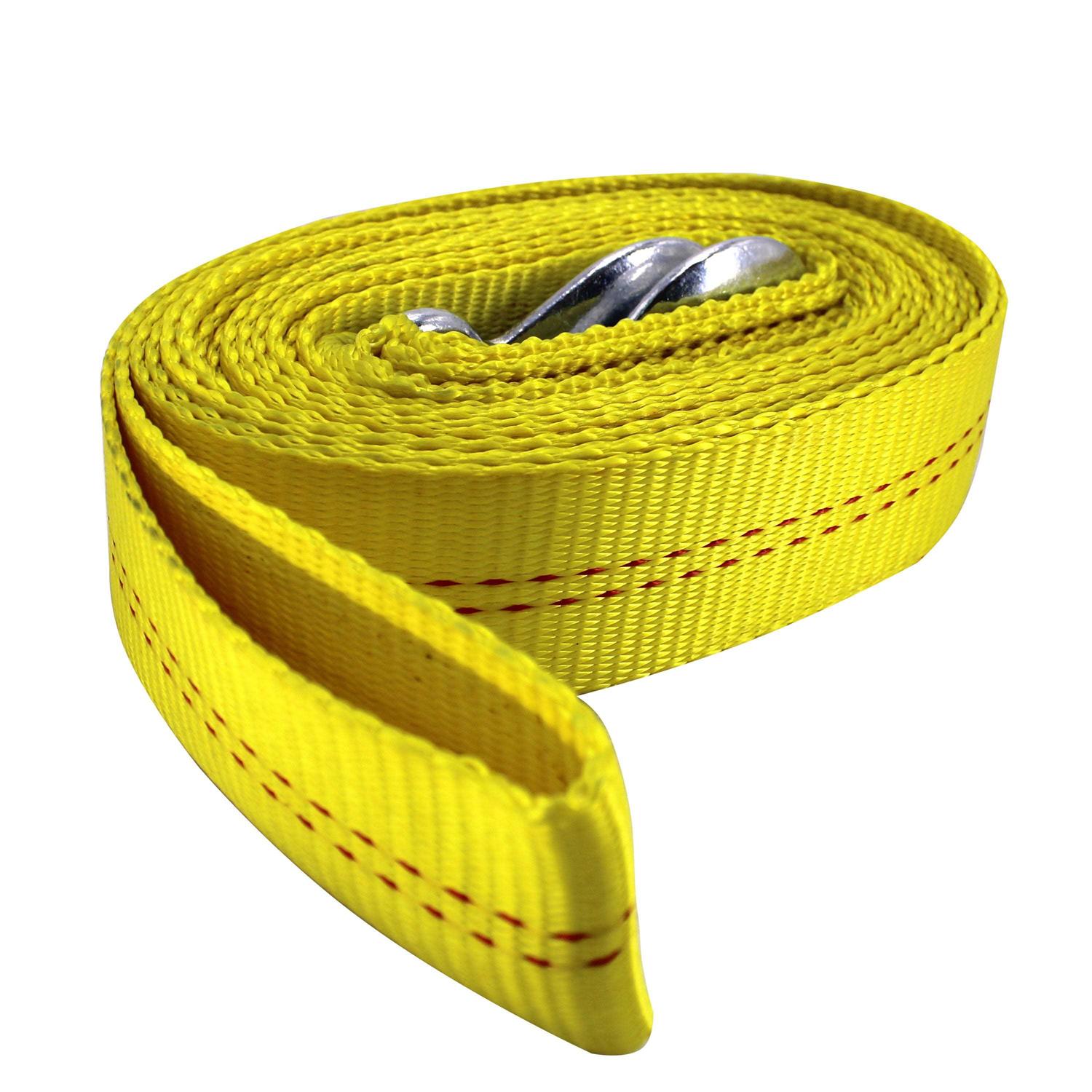 Hfs 4.5 Ton 2 Inch X 30 Ft. Polyester Tow Strap Rope 2 Hooks 9000lb Towing Recovery - Image 5
