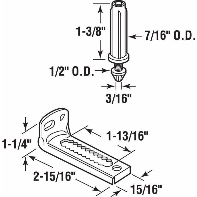 Prime-Line Bi-Fold Door Bottom Pivot and Bracket N 6992 - Image 5