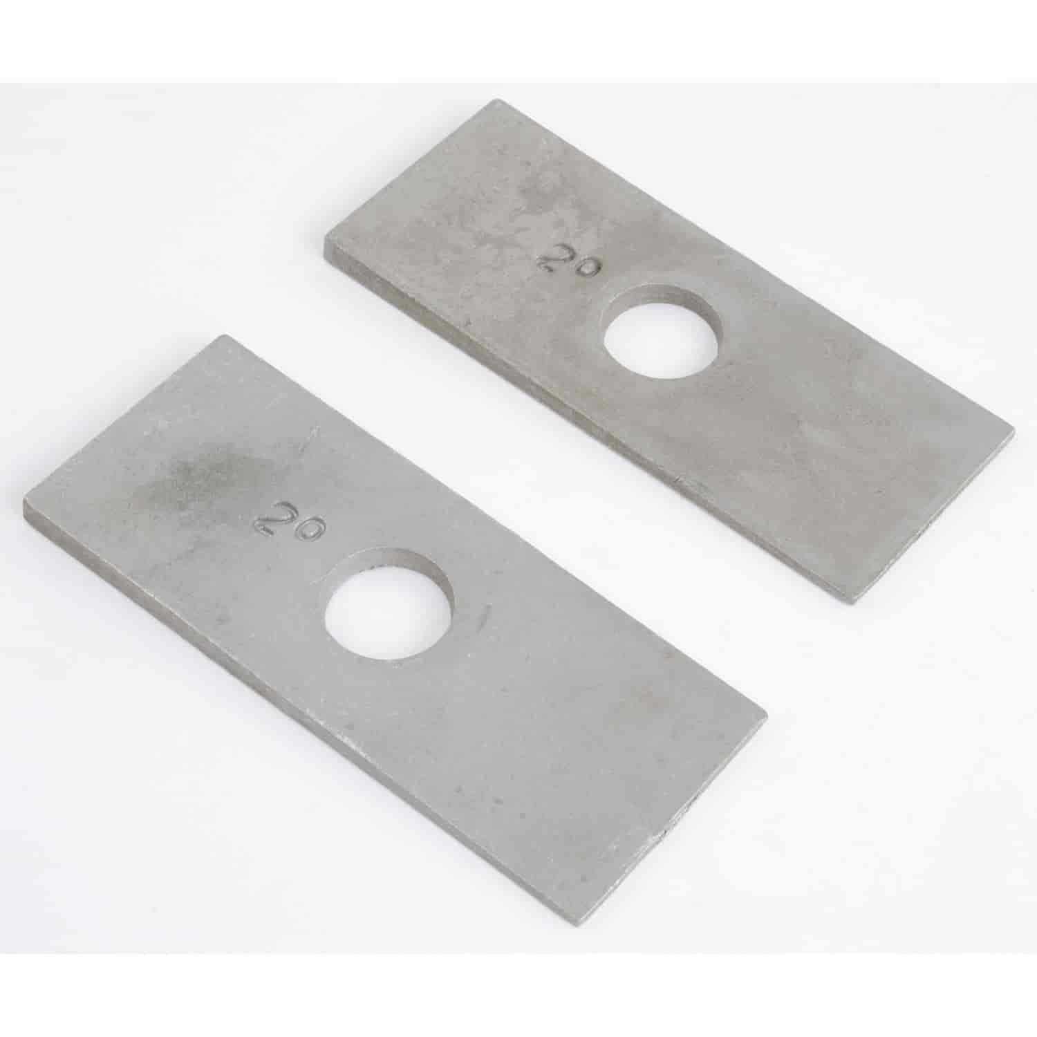 JEGS 60805 Rear Axle Wedge Kit Fits 2 in. Wide Leaf Springs 2 Shims