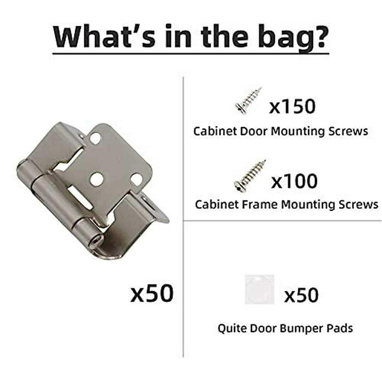 DecoBasics Overlay Partial Wrap Semi Wrap Self Closing Cabinet Hinges - Image 3