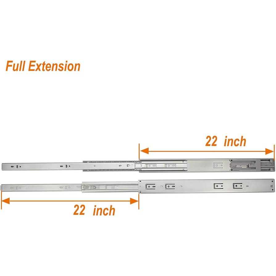 ocg Soft Close Drawer Slides 22 inch Full Extension Ball Bearing side mount Drawer Slides for Cabinets with Face Frame - Image 4