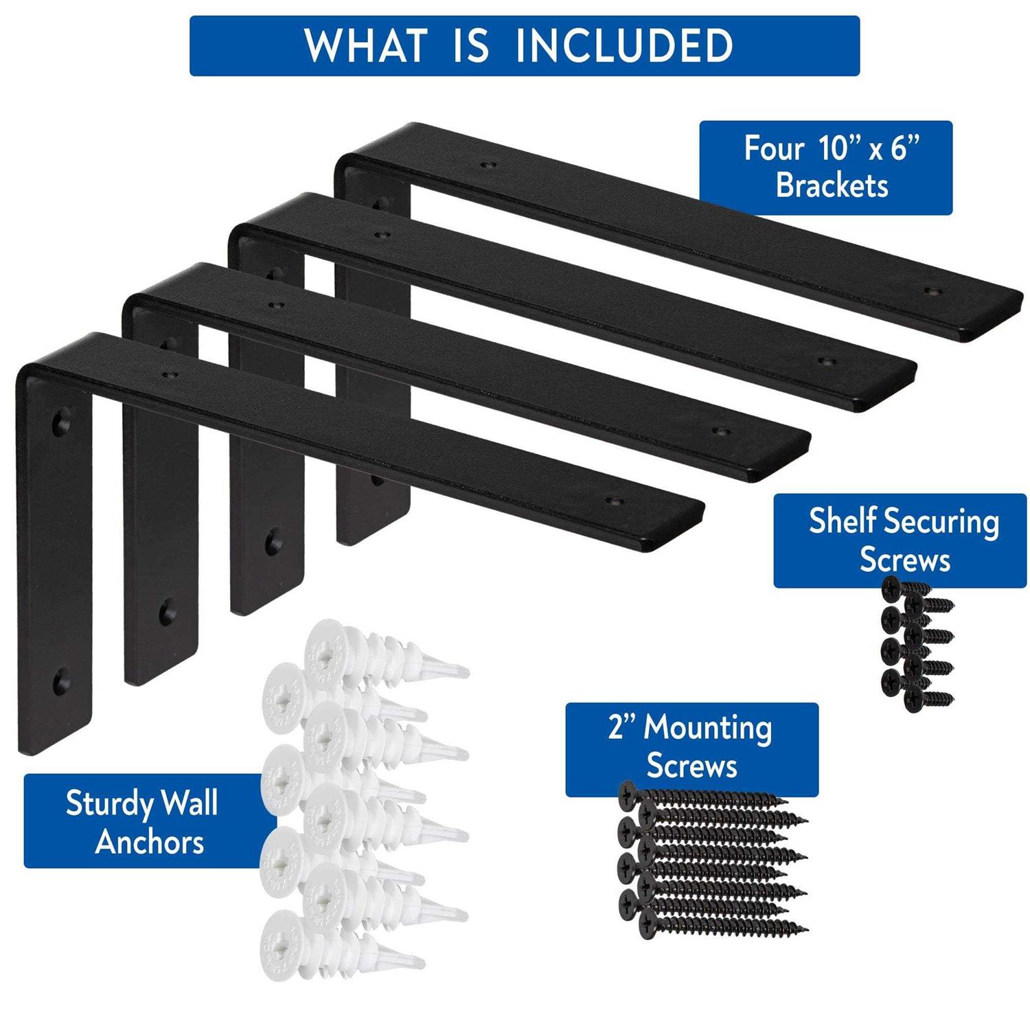 Claimed Corner Premium Heavy-Duty Shelf Brackets Quarter Inch Thick - Image 5