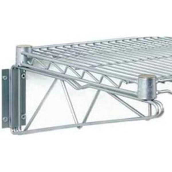 Nexel Silver Epoxy Fixed Single Shelf Wall Mount Bracket AB18EP