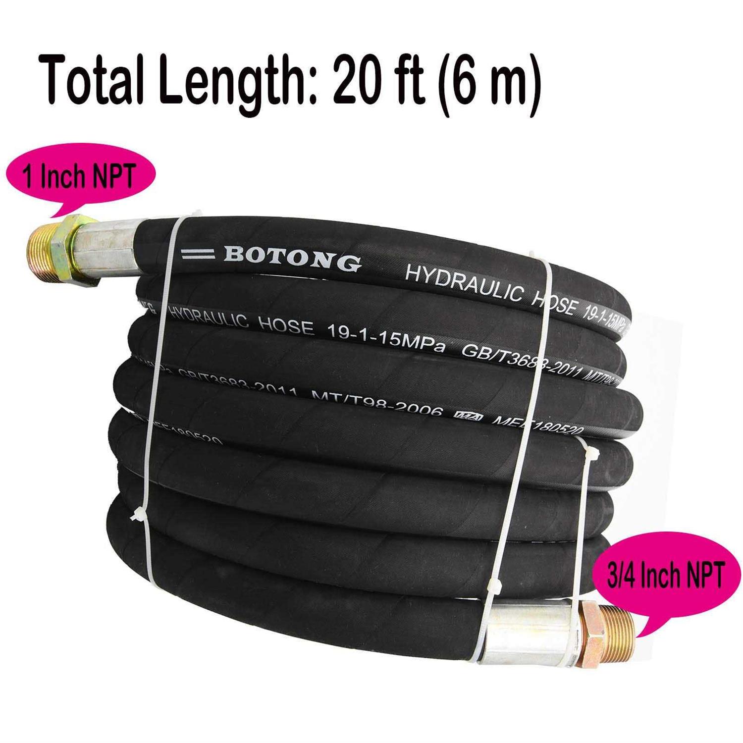 Fuel Transfer Hose 3/4 Inch Fuel Hose 20 Feet,farm Fuel Transfer Hose with Fittings,for transferring Diesel - Image 4