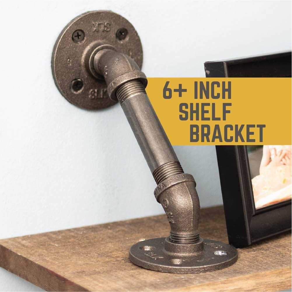 Pipe Decor 1/2 in x Double Flange Angled Bracket Kit - Image 3