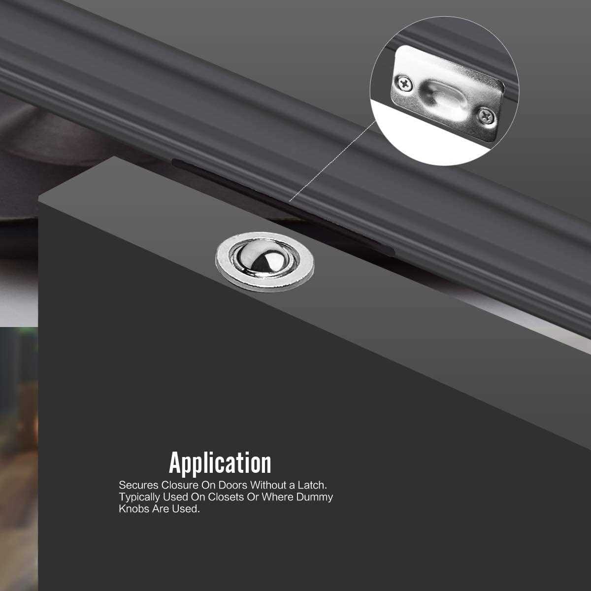 Homotek 2 Pack Drive in Ball Catch with Strike Plate for Closet Doors - Image 2