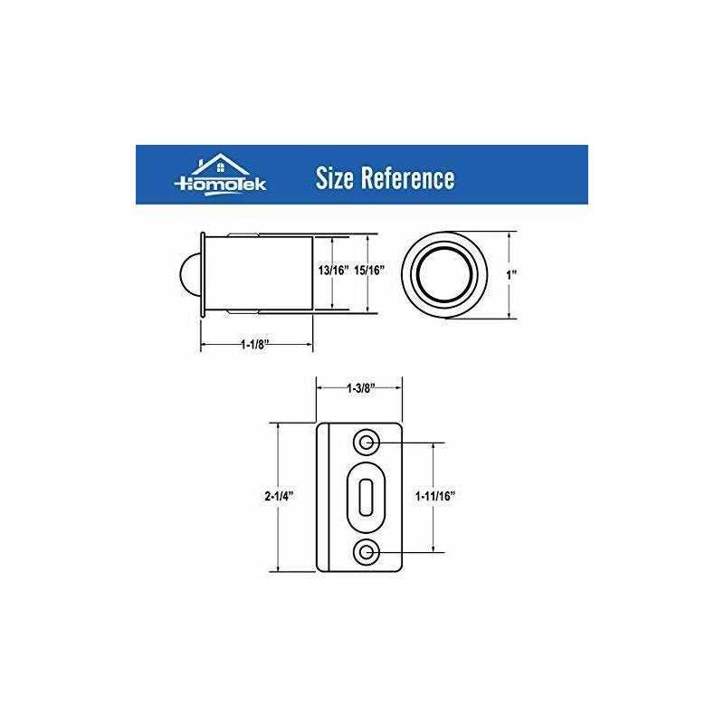 Homotek 2 Pack Drive in Ball Catch with Strike Plate for Closet Doors - Image 4