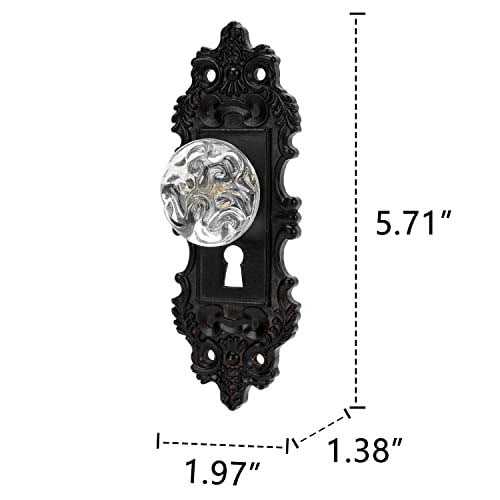 soffee design set of 2 Vintage Cabinet Knob Dresser Drawer Pulls Distressed Closet Handles with Clear Crystal Antique Door at MechanicSurplus.com - Image 4