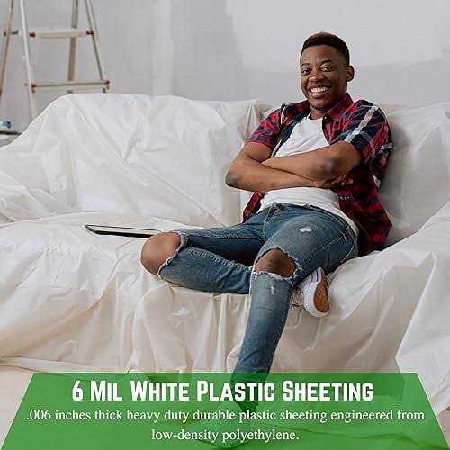 Farm Plastic Supply White Plastic Sheeting 10 mil - Thick Plastic Sheeting - Image 5