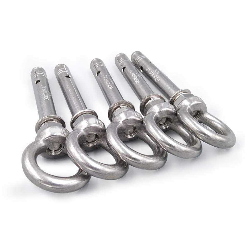 Preamer 5-Pack Eyebolt Bolt Stainless Steel Wall Concrete Brick Anchor Expansion Bolts Ring Screw Eyes - Image 5