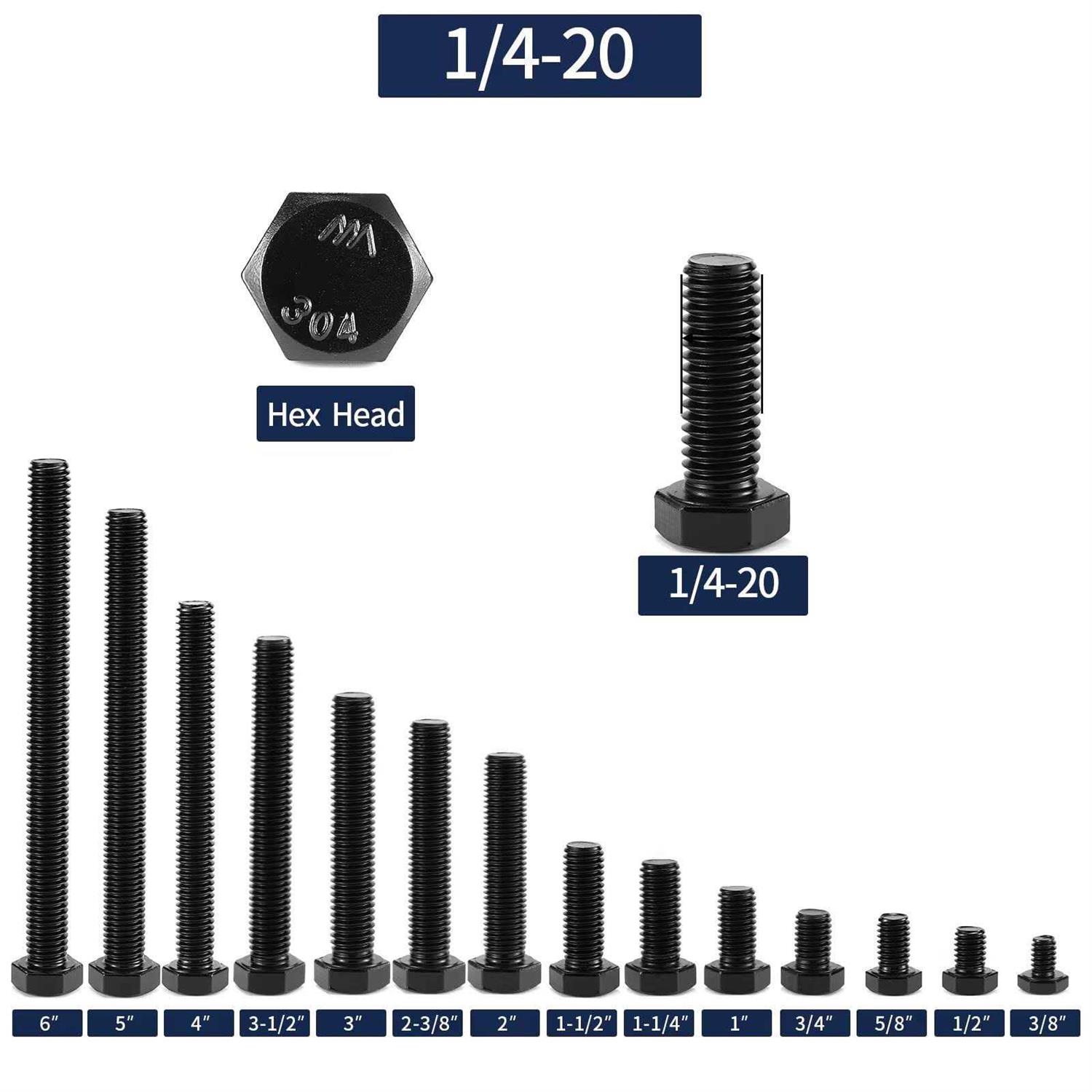 SG TZH Hex Head Screw Bolt 20Pcs 18-8 Stainless Steel - Image 5